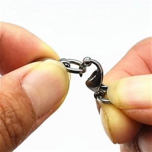 鹦鹉防脱扣不锈钢脚环活动扣子转环中大型鸟脚炼连接器配件鸟用