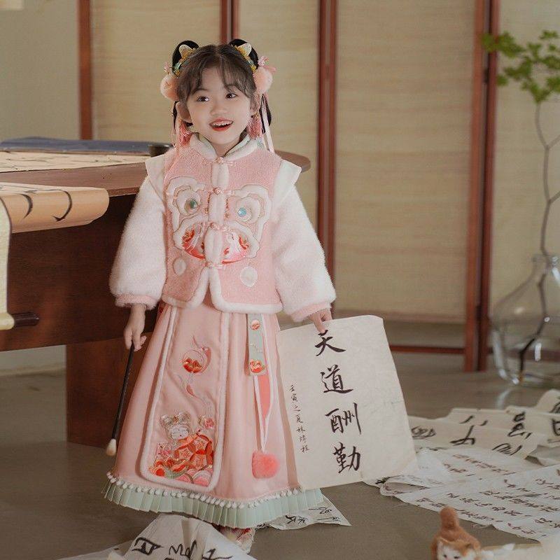 童装女童汉服冬季加厚古装宝宝拜年服小女孩国风儿童古风唐装套装,童装/婴儿装/亲子装,汉服,淘宝优惠券,粉丝福利购,淘宝优惠卷