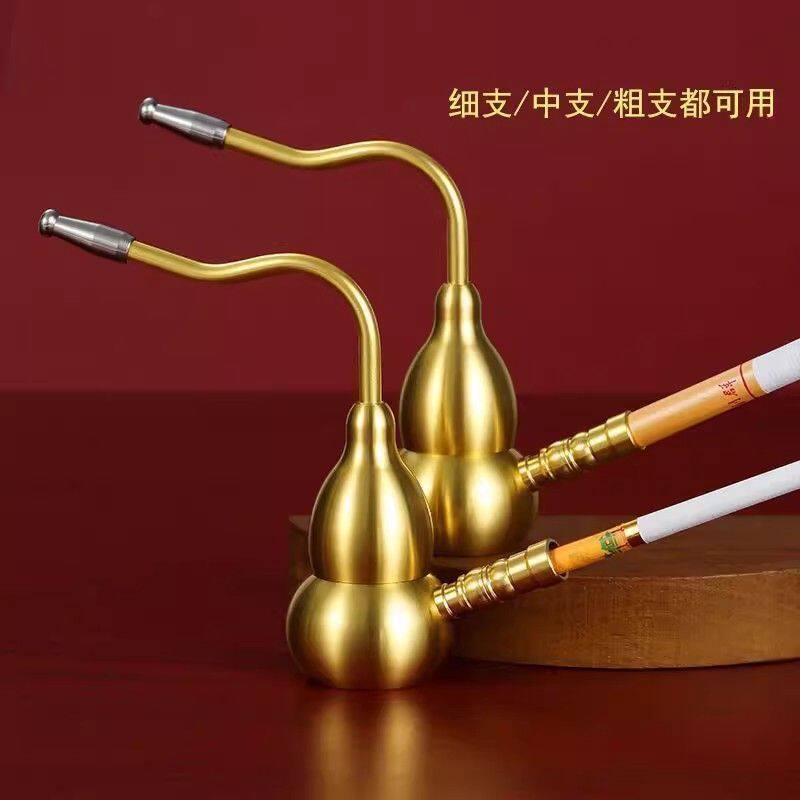 高级水壶烟水烟壶水过滤烟斗黄铜烟水壶大号水斗壶香丝老式烟斗