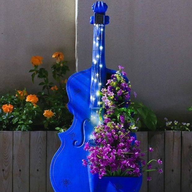 户外阳台花园别墅装饰创意个性布置吉他花盆复古庭院摆件,家居饰品,户外/庭院摆件,淘宝优惠券,粉丝福利购,淘宝优惠卷