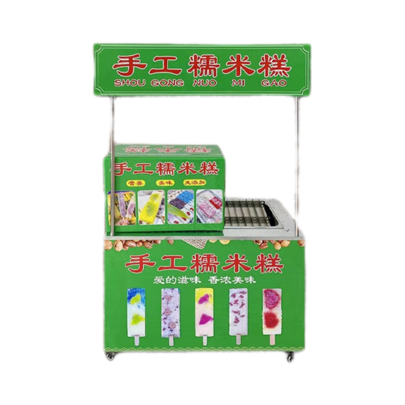 商用糯米糕模具蒸糕摆摊小推车不锈钢手工糯米糕创业摆摊折叠推车