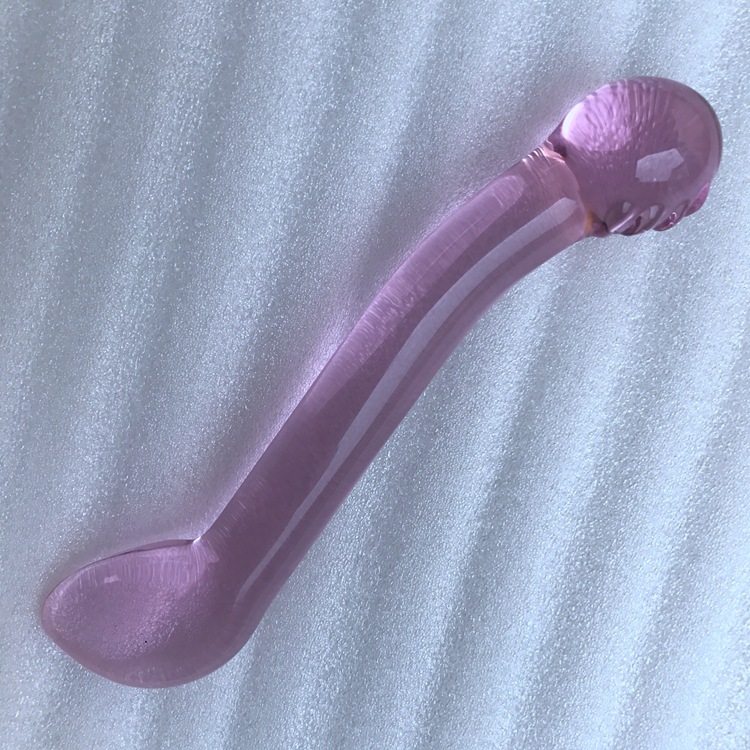 高硼硅粉色透明玻璃棒女孩子单人脸部身体穴位按摩趣味女用小玩具