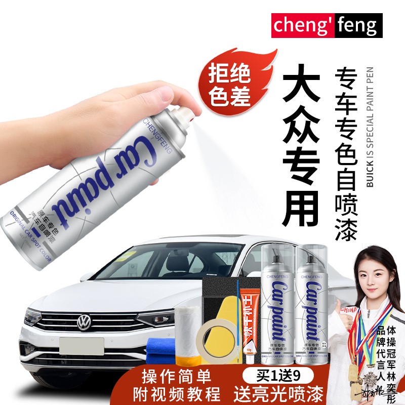2.一汽大众速腾迈腾宝来捷达高尔夫cc汽车专用自喷漆珍珠白颜色