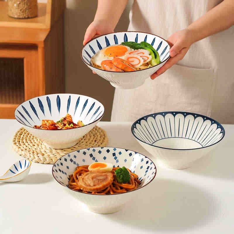 【4只装 超值】日式拉面碗家用25新款高级感大碗汤碗泡面碗斗笠碗