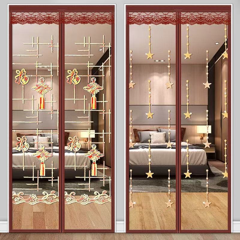 防蚊门帘魔术贴磁铁自吸纱门夏季家用纱窗防蝇加密隔断帘子免打孔