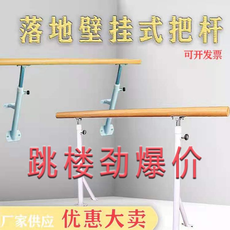 舞蹈把杆固定式可升降家用学校压腿练功把杆专业单双层壁挂落地款