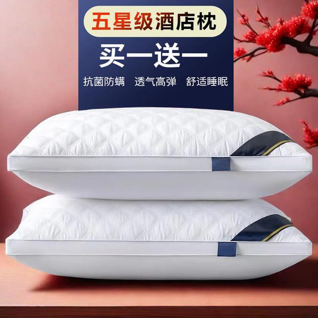 【买一送一】不塌陷不变形星级酒店枕头枕芯一对装护颈高弹家用学