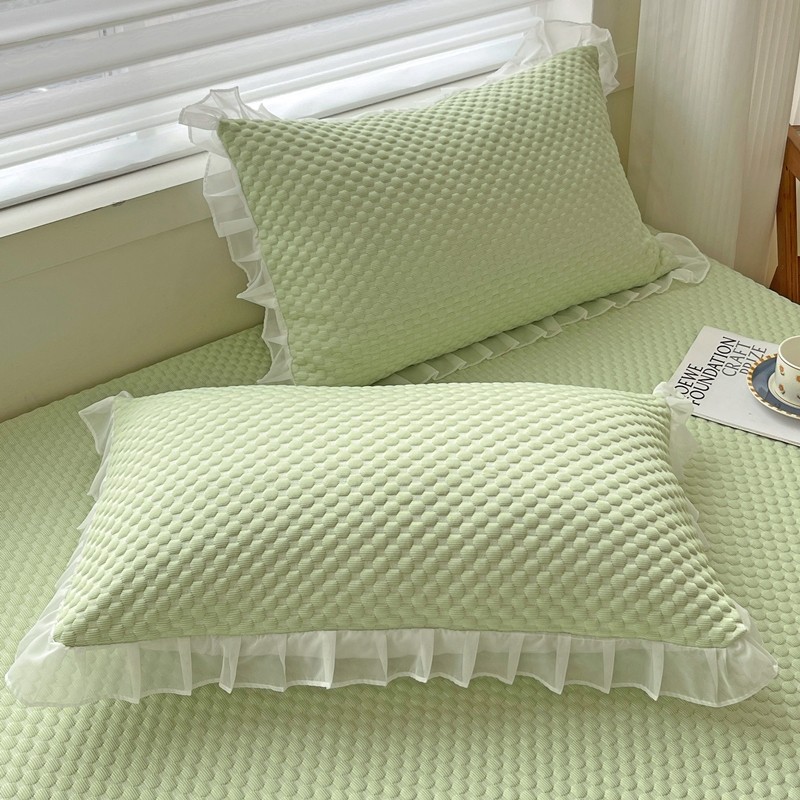 夏天冰豆豆冰丝枕套2025新款家用一对装枕芯套学生宿舍单只整头套