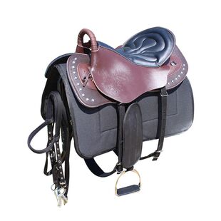 马鞍子 马鞍 全套马具牛皮新款游客鞍大小矮马鞍具马术用品