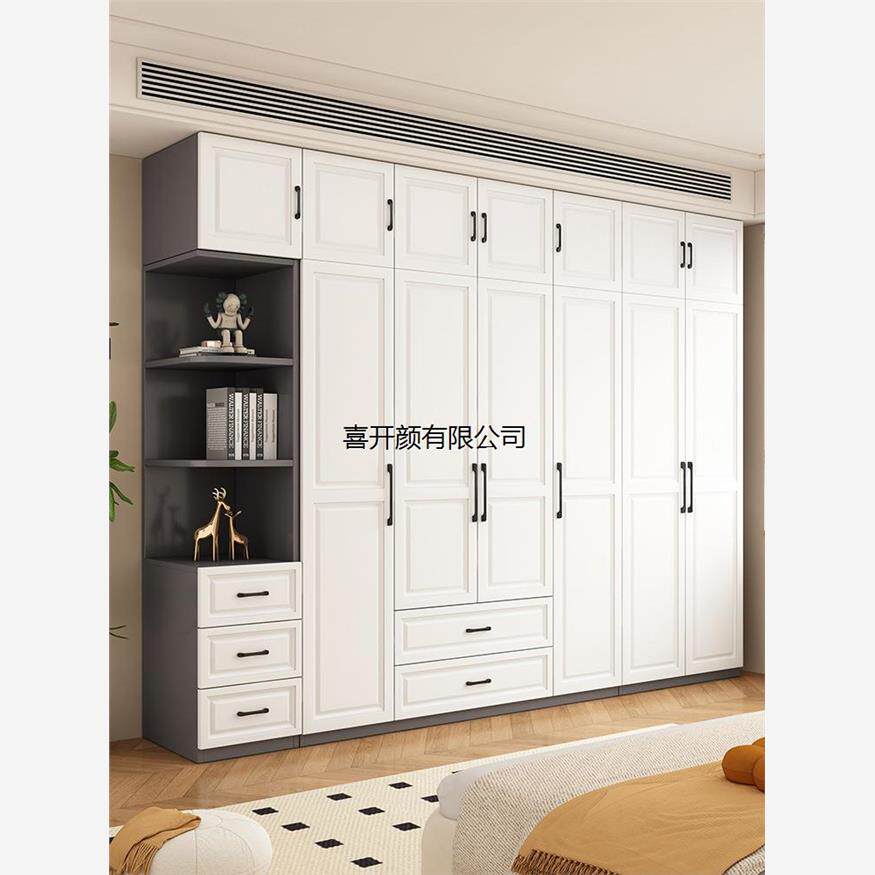 【香港包邮】衣柜家用卧室欧式实木生态板组合整体儿童柜子出租房