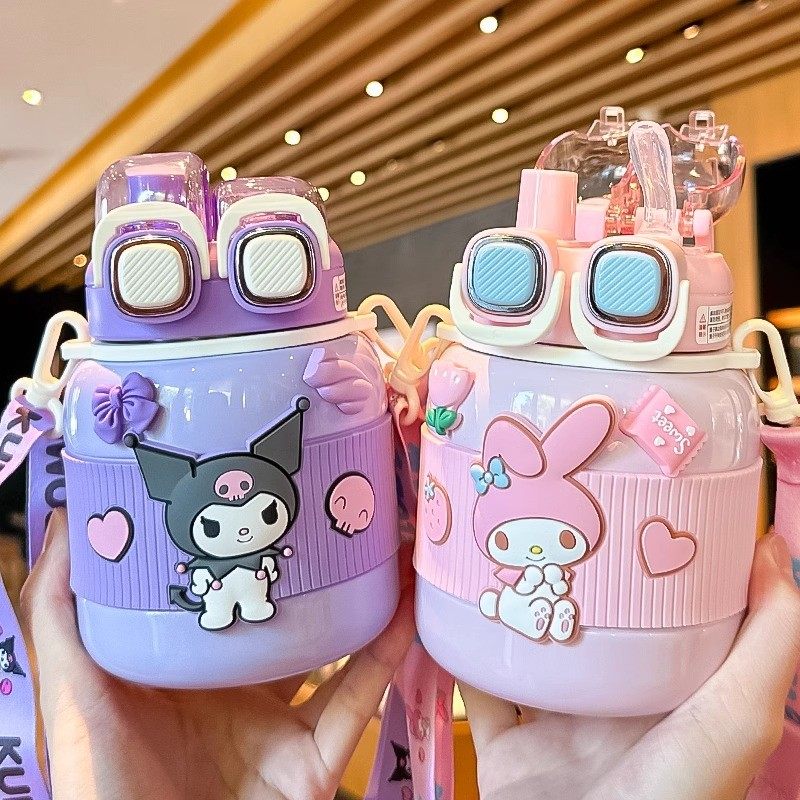 库洛米保温杯女生斜挎高颜值水杯大容量学生外出便携吸管杯大容量,餐饮具,保冷/保温杯,淘宝优惠券,粉丝福利购,淘宝优惠卷