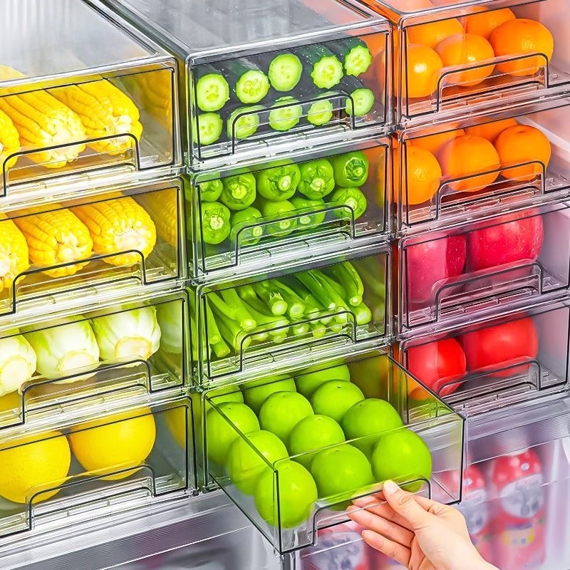 冰箱柜收纳盒食品级食品收纳整理神器保鲜盒冷冻储物盒整理盒抽屉,收纳整理,食物收纳盒,淘宝优惠券,粉丝福利购,淘宝优惠卷