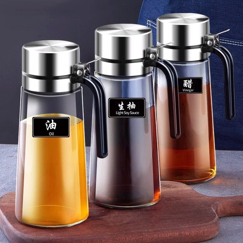 304不锈钢油壶厨房家用玻璃装油瓶防漏油罐壶大容量酱油醋调料瓶,厨房/烹饪用具,调味瓶罐/调料研磨器,淘宝优惠券,粉丝福利购,淘宝优惠卷