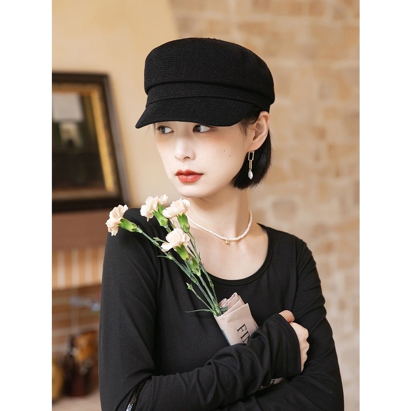 韩国进口MauroPoli/玛芮百利鸭舌帽女夏季新款时尚防晒遮阳帽薄款