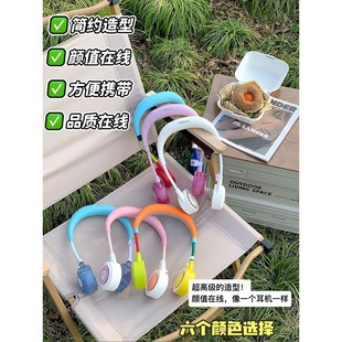 风扇阿宜准无叶挂脖小型静音充电便携式 脖挂式 懒人颈长续航