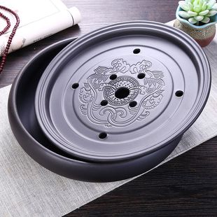 储水干泡台茶盘 紫砂陶瓷功夫茶具 家用茶台简约小号茶海茶托托盘