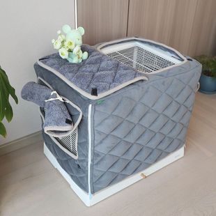 鸟笼保温罩猫狗宠物笼子保暖罩子加厚双面绒开窗达洋6045罩套定制