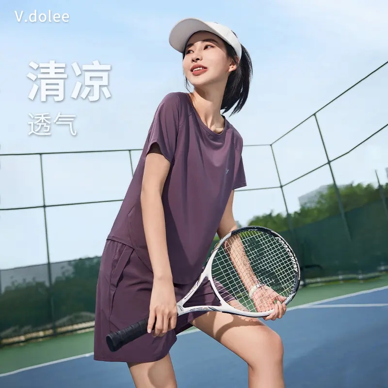 清凉夏季薄款跑步运动套装女士晨跑显瘦休闲瑜伽速干健身服1382