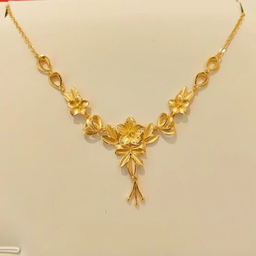 蒂贝琪繁花似锦花朵项链婚嫁结婚沙金首饰仿黄金色三金五金订婚