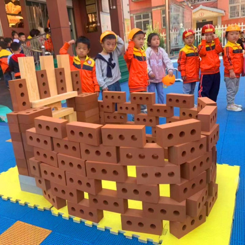 EVA 儿童泡沫砖块幼儿园建构区拼搭玩具淘气堡游乐园软体大型积木