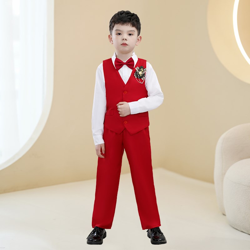 网红款新款儿童演出服蓬蓬纱裙连衣裙女中小学生诗歌朗诵演合唱服