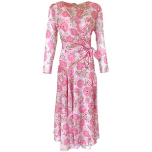 碎花长裙女夏2021新款 沙滩海边度假裙小清新甜美初恋桔梗风连衣裙