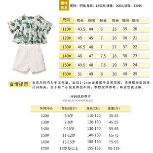 薄款 女童套装 两件套 中大童短袖 儿童网红时髦洋气夏装 夏季 2022新款