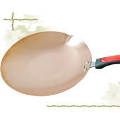 纯铜锅 35cm冰糖葫芦熬糖锅 煎锅 熬糖锅 紫铜 沾糖葫芦专用铜锅