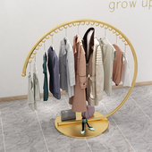 店展示架 服装 欧式 铁艺衣帽架落地挂衣服架卧室挂衣架室内简约时尚