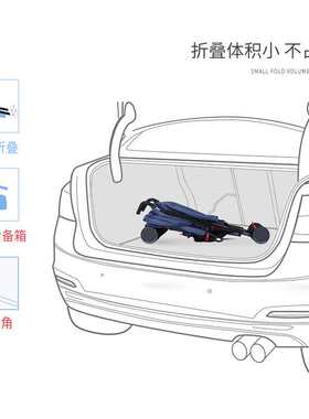 呵宝婴儿推车超轻便携折叠可坐躺0-1-3岁新生儿宝宝小车夏季伞车