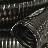 2mmpu吸尘管木屑伸缩通风管木工雕刻机聚氨酯镀铜钢丝管黑色软管