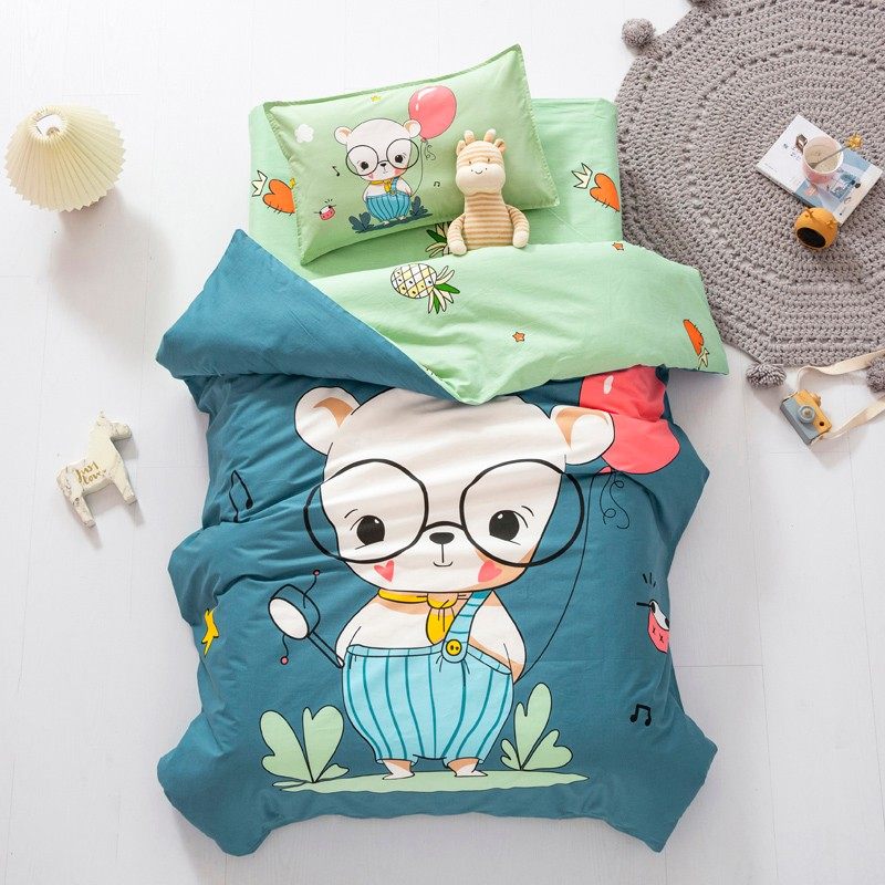 幼儿园被子三件套纯棉被套儿童宝宝婴儿床午睡全棉被褥含芯六件套