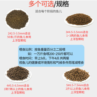 锦鲤鱼草鱼饲料鲤鱼鲫鱼锦鲤金鱼通用浮水颗粒观赏鱼塘养殖高蛋白