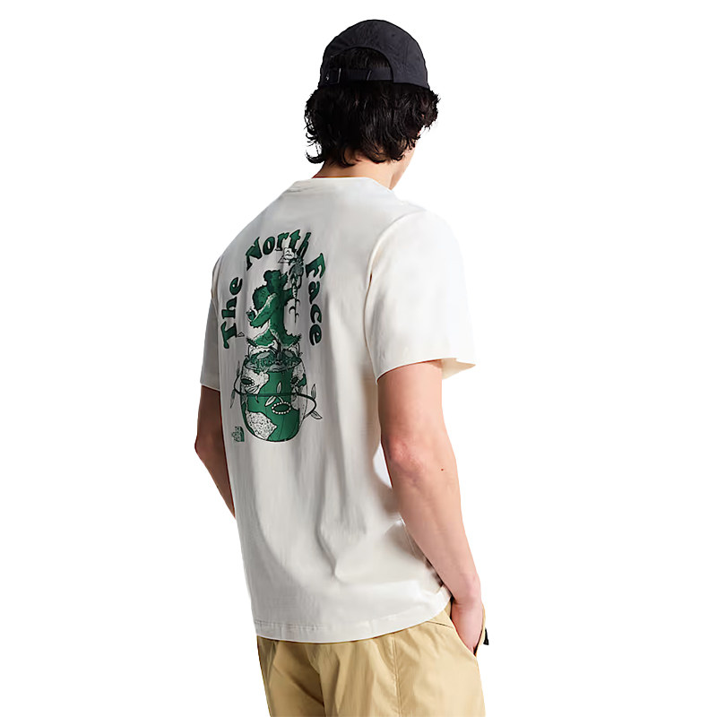 北面男Retro Earth复古地球印花山系户外宽松休闲短袖T恤NF0A8G9P