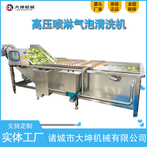 桑叶气泡清洗机 高压喷淋椰肉清洗设备 桃瓣清洗漂烫加工流水线