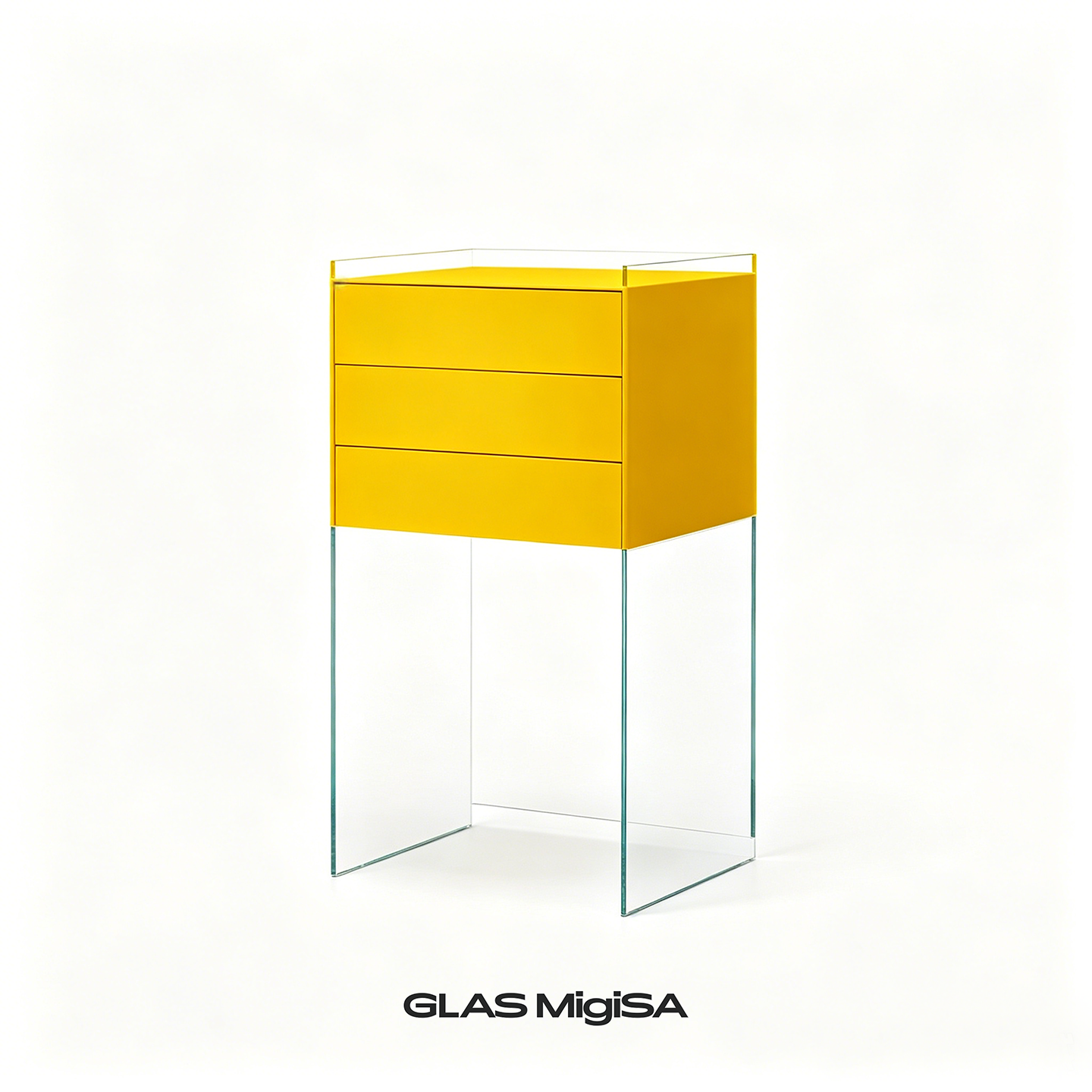 GLAS MIGISA极简玻璃收纳柜玄关柜客厅窄边柜靠墙储物柜斗柜角柜
