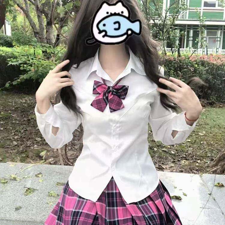 玫红领花领女学生免打领带平角领结蝴蝶k结小玫j制服配饰学绳院风