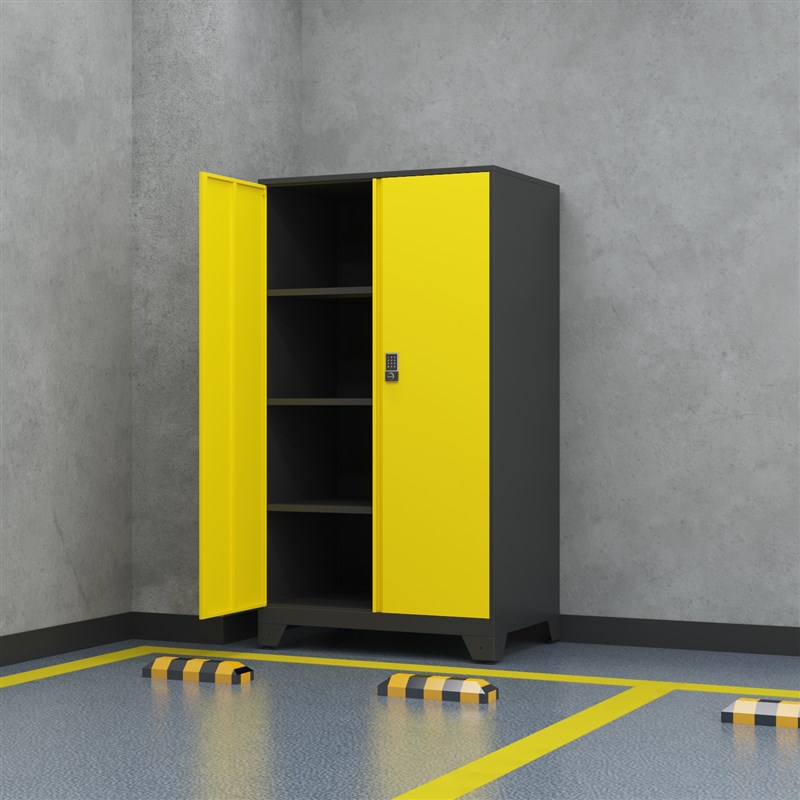 车库柜杂物柜储藏室防潮储物柜工具收纳柜停车场车位柜钢制密码柜