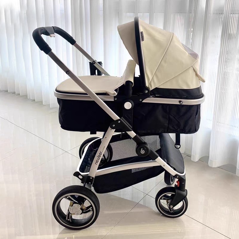 newber纽贝耳婴儿可坐躺轻便推车高景观折叠减震双向新生儿童推车