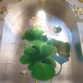 铝箔仿银箔吊顶装 饰抓皱贴银铂纹理家具线条贴金玻璃镜子出口14cm