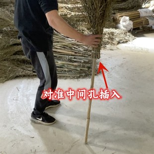竹子扫把头大号毛竹竹枝扫帚头单个组拼装户外专用工地保洁竹丝头