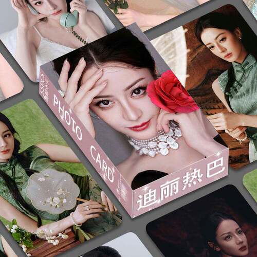迪丽热巴小卡55张周边双面高颜值自印高清拍立得小卡片LOMO卡