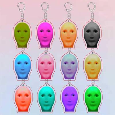 外星人抽象搞怪表情亚克力钥匙扣书包装饰挂件搞笑礼物朋友小挂饰