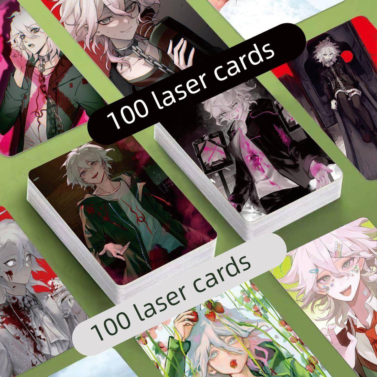 狛枝凪斗镭射小卡定制弹丸论破明信片周边动漫圆角覆膜lomo卡片