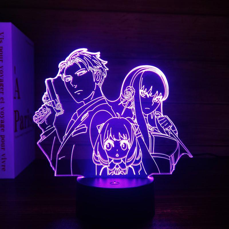 SPY×FAMILY间过家家周边3d小夜灯劳埃德阿尼亚生日礼物约尔摆件