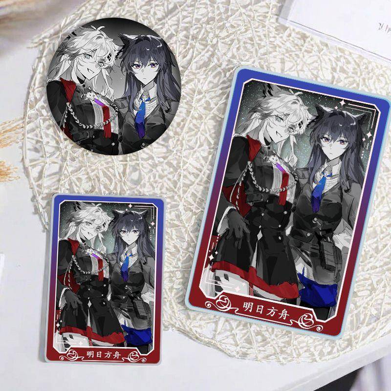 明日方舟德克萨斯拉普兰德周边流沙麻将吧唧亚克力咕卡砖徽章摆件