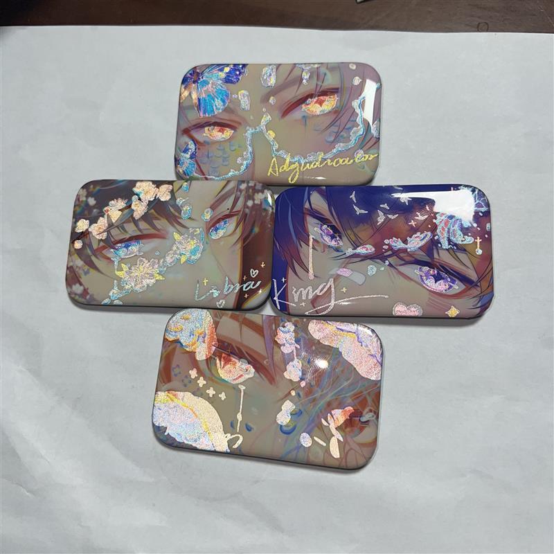 小红书同款未定事件簿周边同人方形吧唧夏彦左然陆景和莫弈二次元