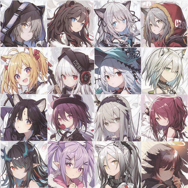 160张明日方舟贴纸q版斯卡蒂蒂拉普兰德能天使银灰手账贴画防水贴