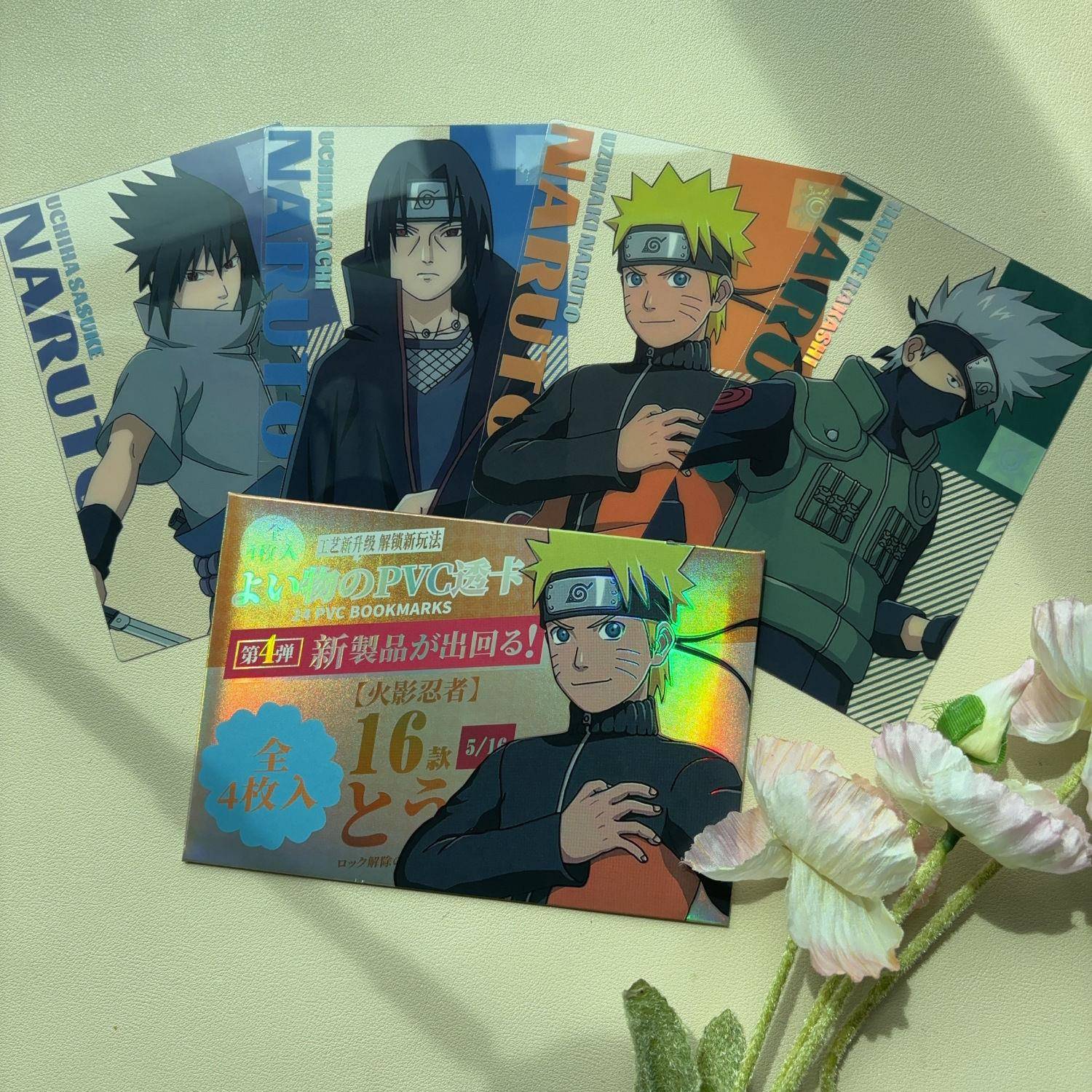 火影忍者PVC透卡鸣人佐助动漫二次元明信片透明卡片学生礼物贺卡