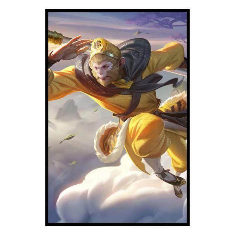 王者荣耀数字油画diy填色孙悟空手工手绘生日礼物卧室装饰画